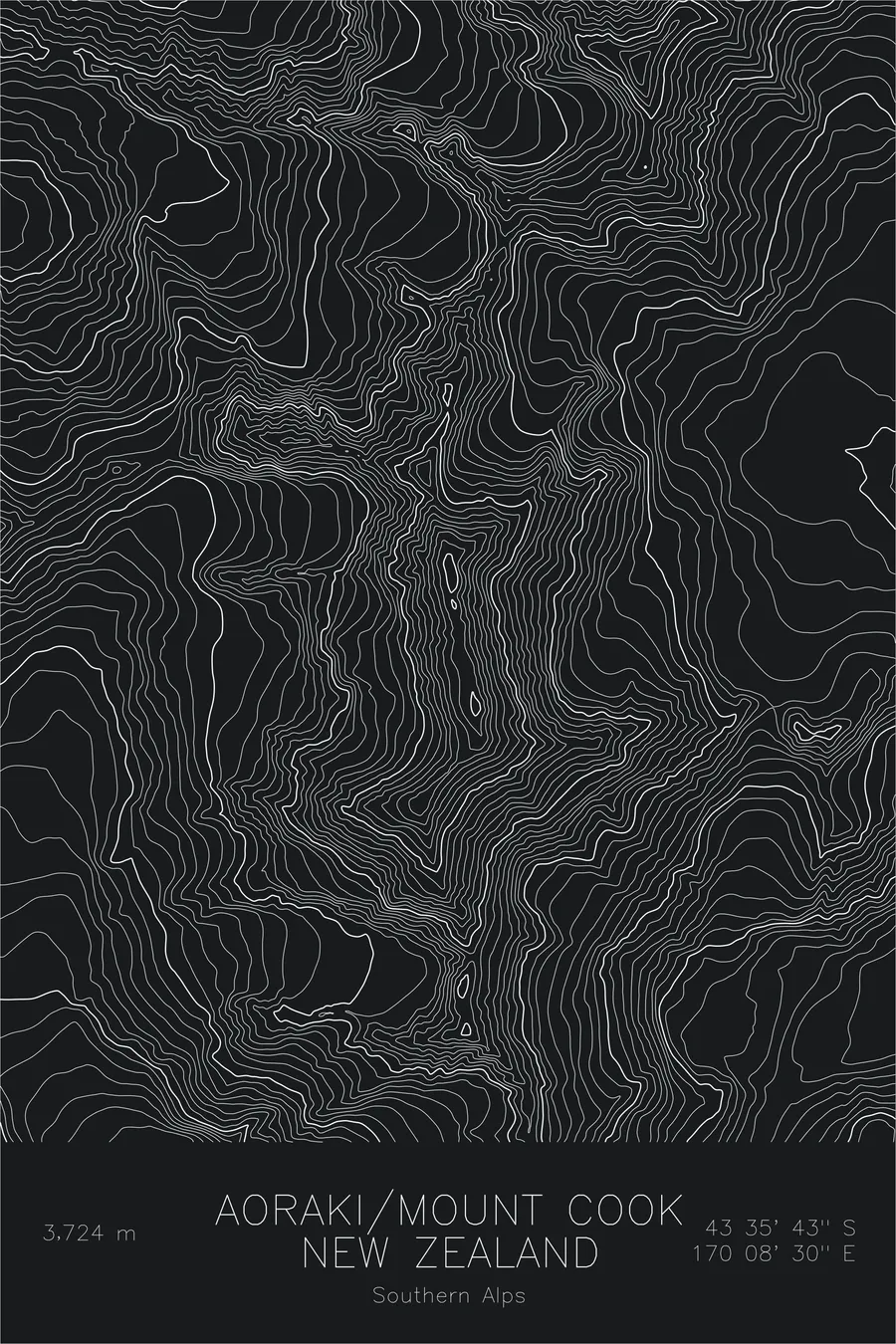 Aoraki/Mount Cook, Black colorway