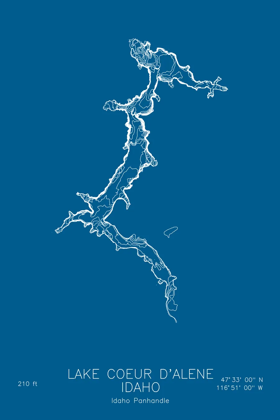 Lake Coeur d'Alene, Blue colorway