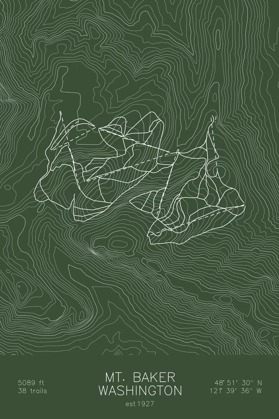 Mt. Baker Ski Area, Green colorway