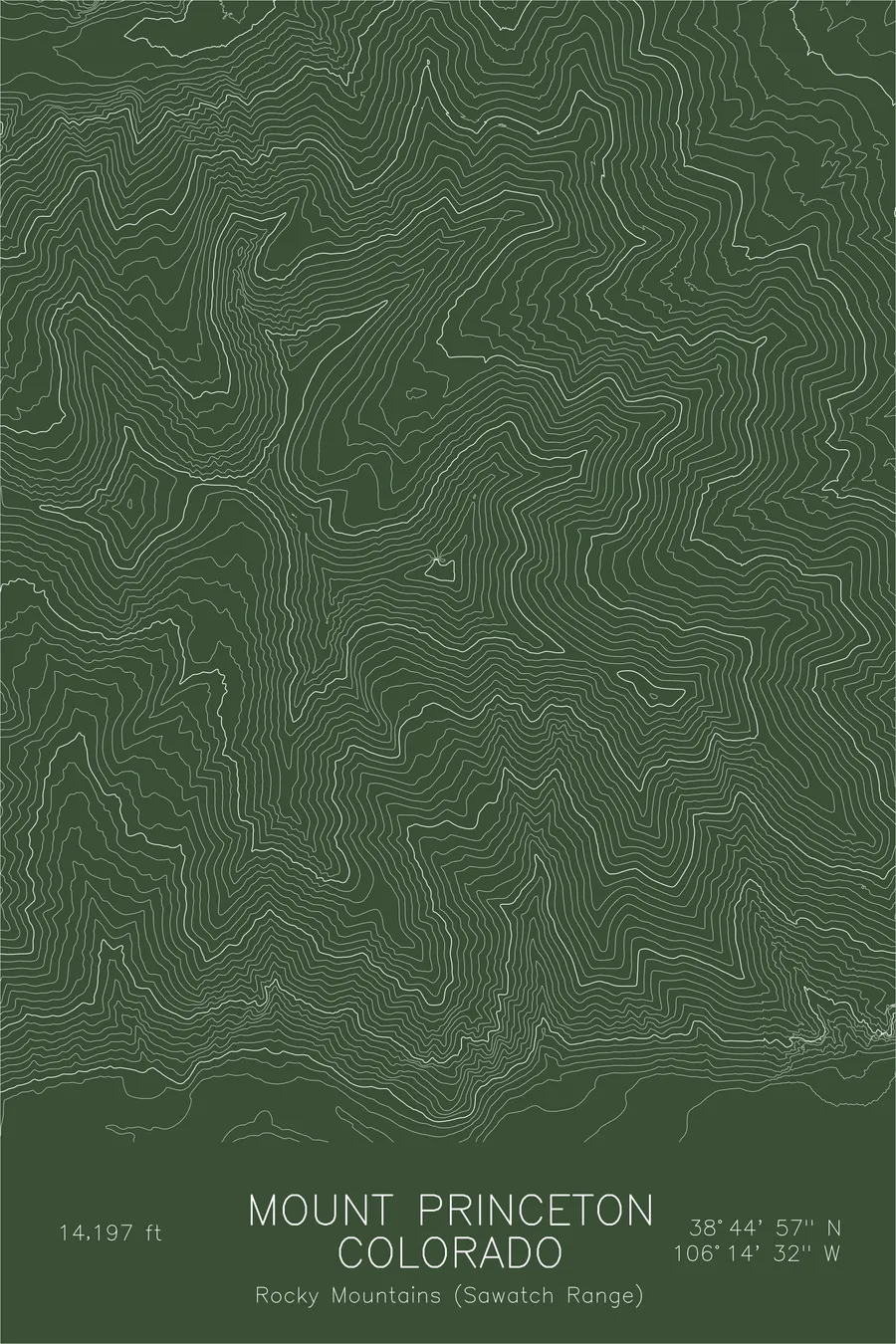 Mount Princeton, Green colorway