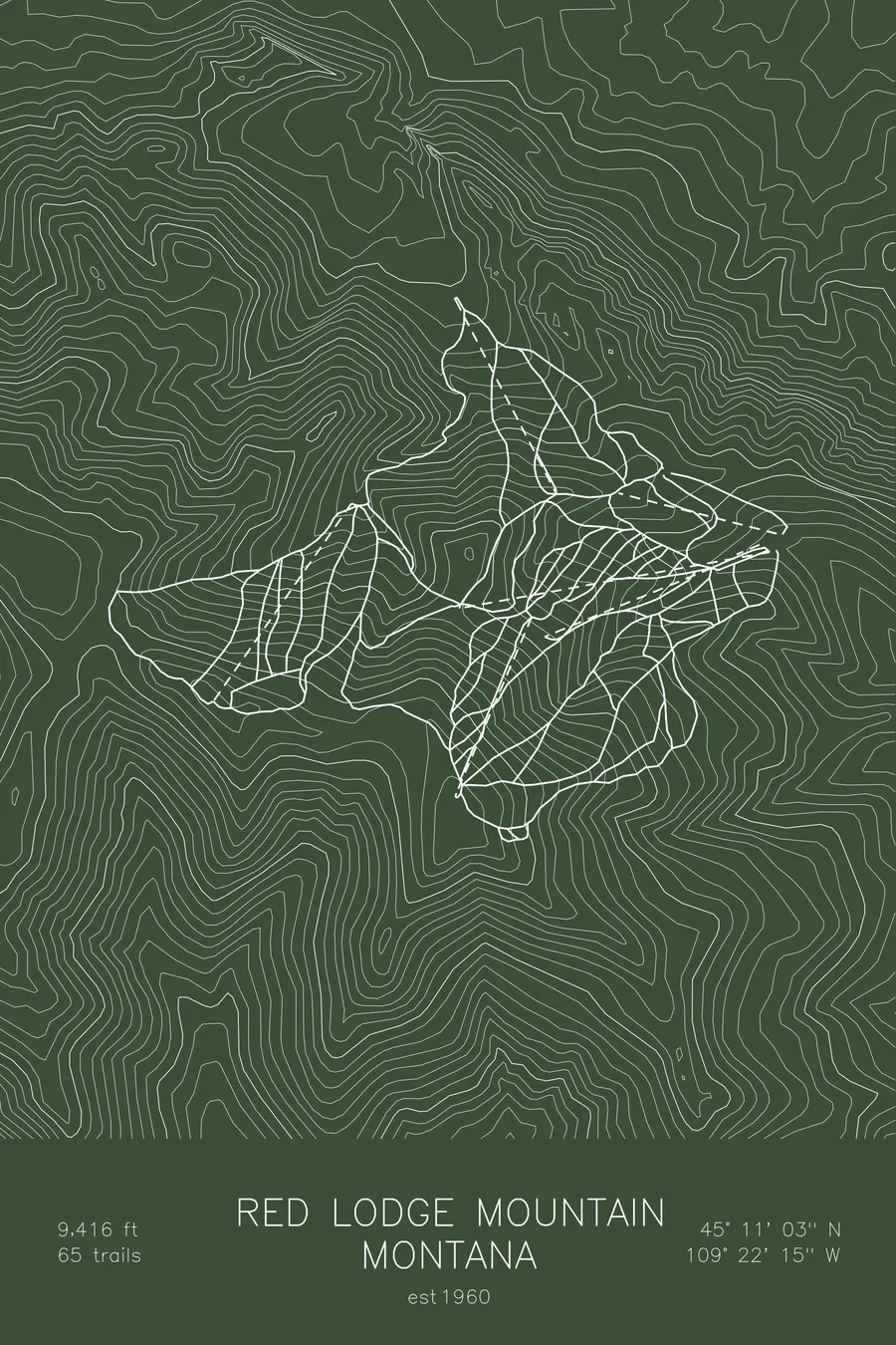 Red Lodge Mountain, Green colorway