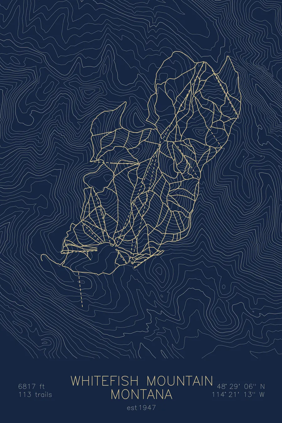 Whitefish Mountain Resort, Navy colorway