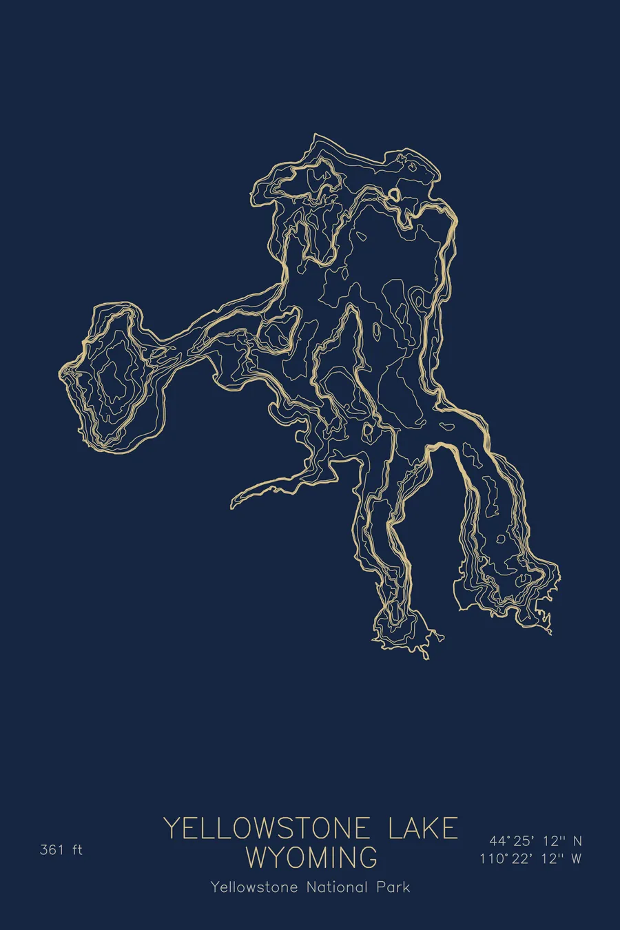 Yellowstone Lake, Navy colorway