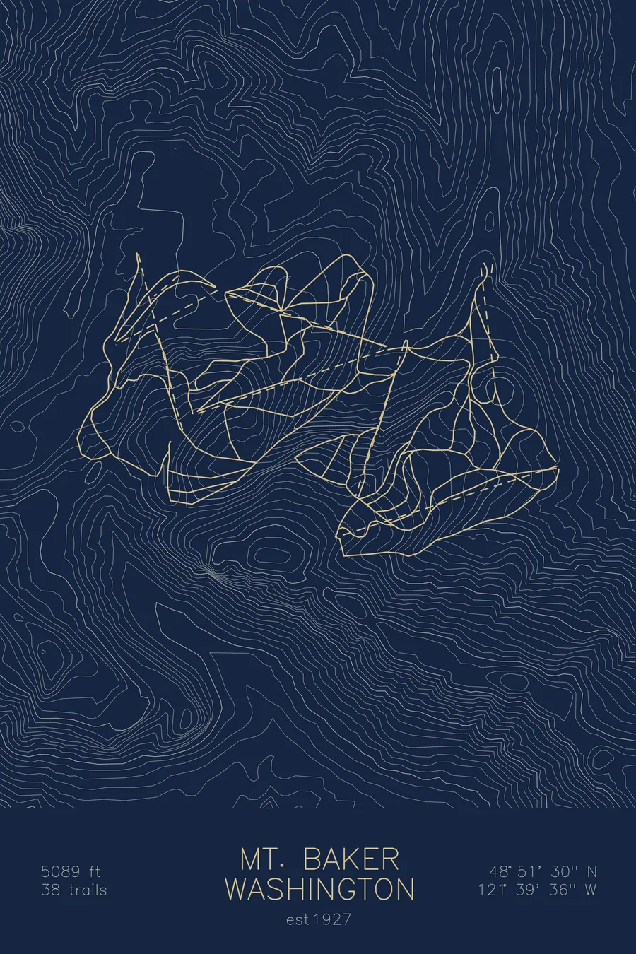 Mt. Baker Ski Area, Navy colorway