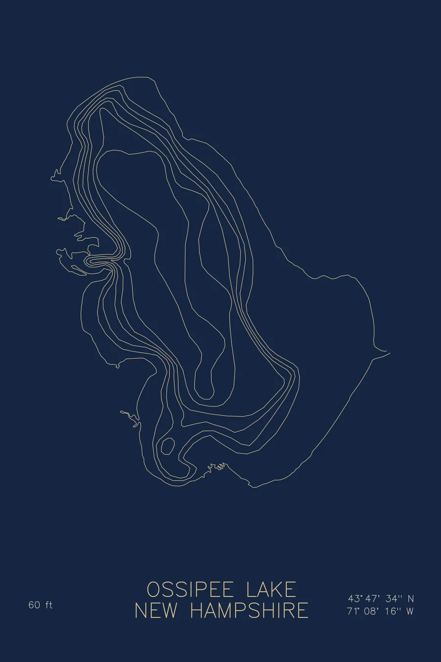 Ossipee Lake, Navy colorway