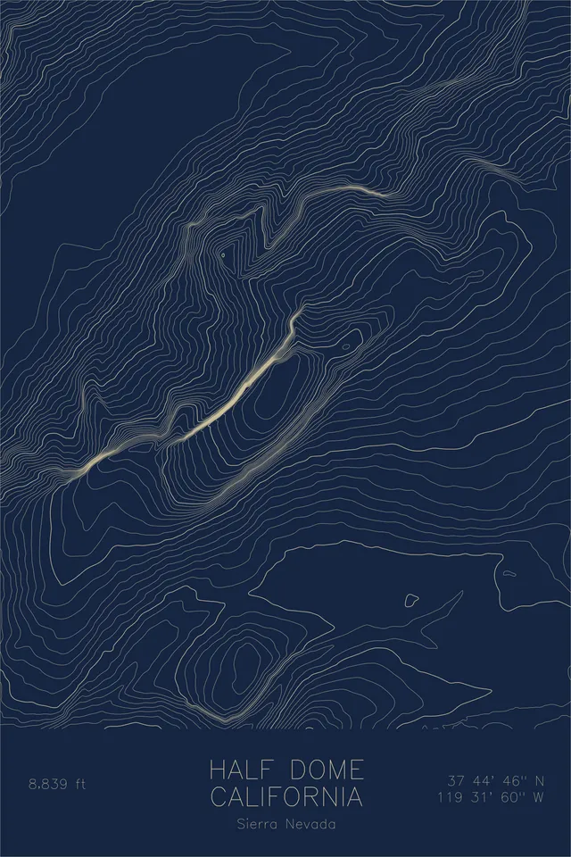 Half Dome — Peaks map