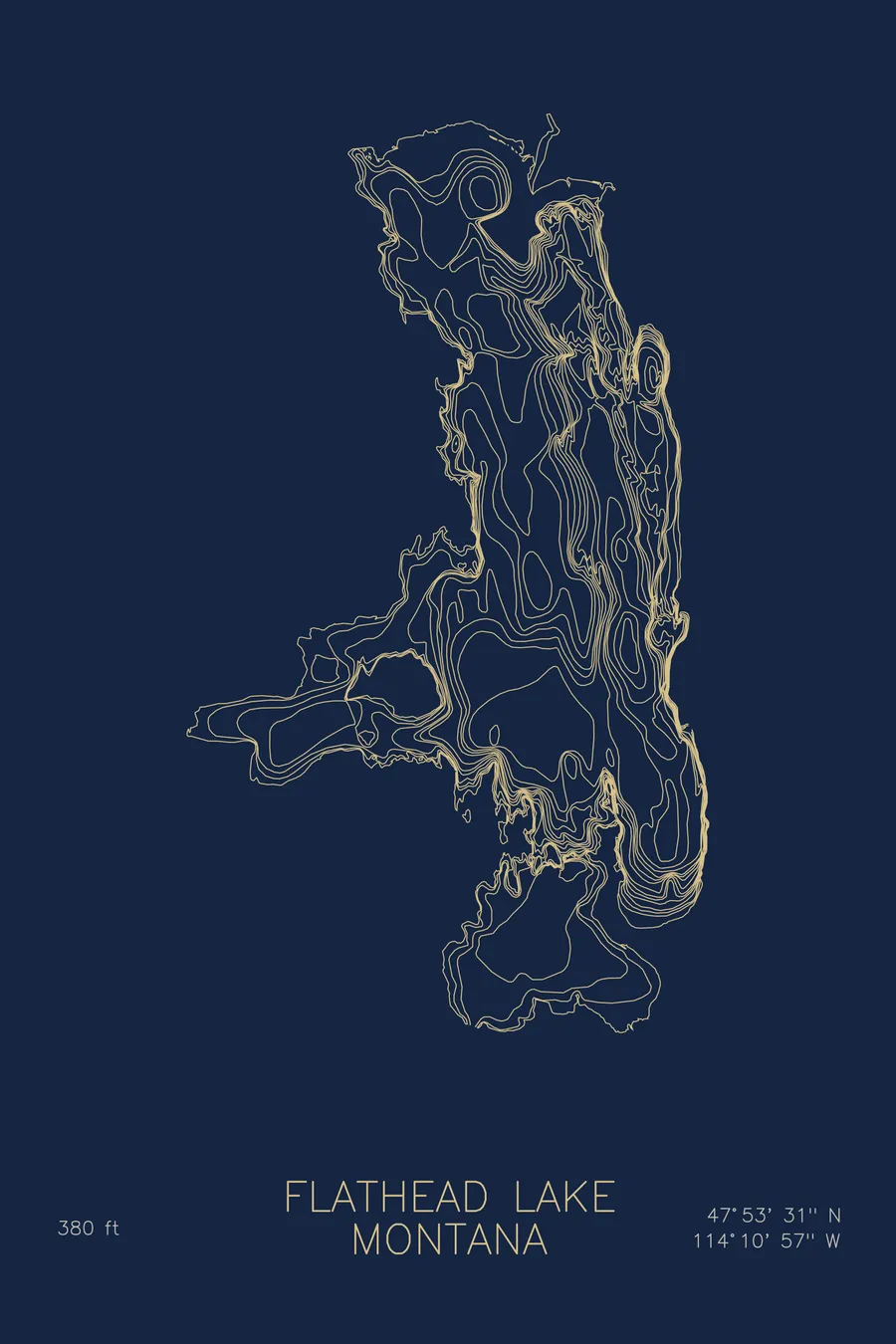 Flathead Lake, Navy colorway